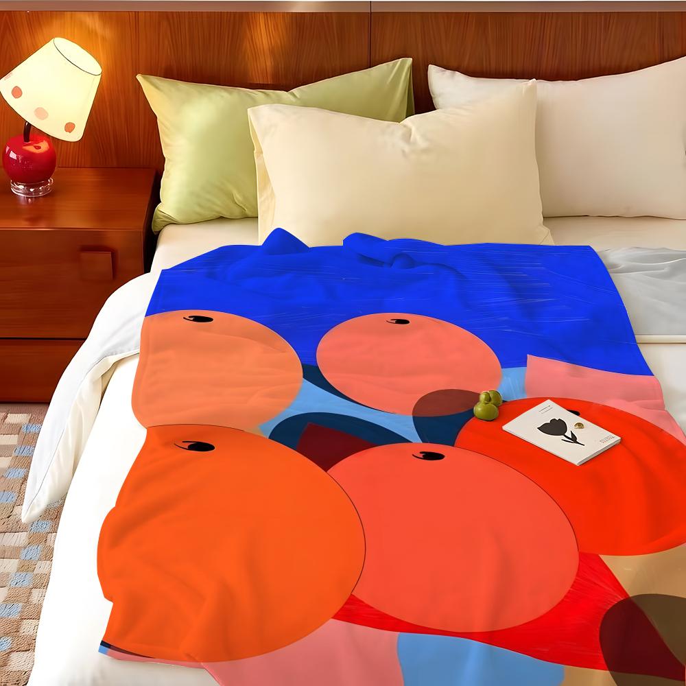 Artist A-Ana P-Popescu Throw Flannel Throw Blanket, Lightweight Cozy, Durable Washable Cute Cool