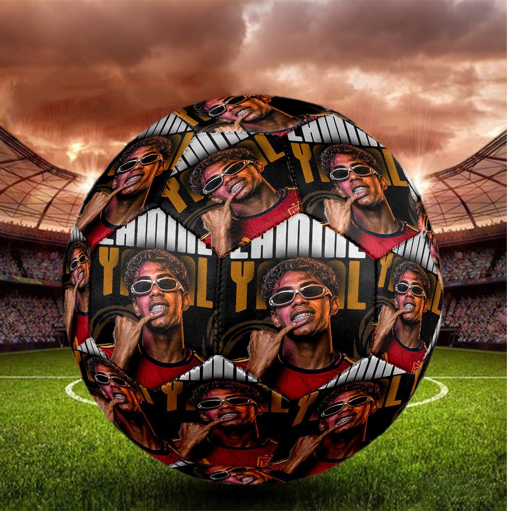 Lamine Yamal Size 5 Football High Elastic Soccer Ball For Outdoor Competition Daily Training Play