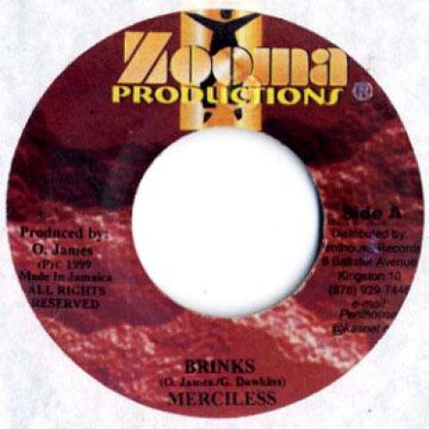 

7inch Record MERCILESS - Brinks Zooma 1999 Jamaica Reggae, Ska & Dub