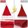 2 Santa Hat Christmas Cap Unisex Xmas Holiday Hat Bulk for New Year Party Supplies Christmas Decoration (red, 12.6 X 17.7 Inch)