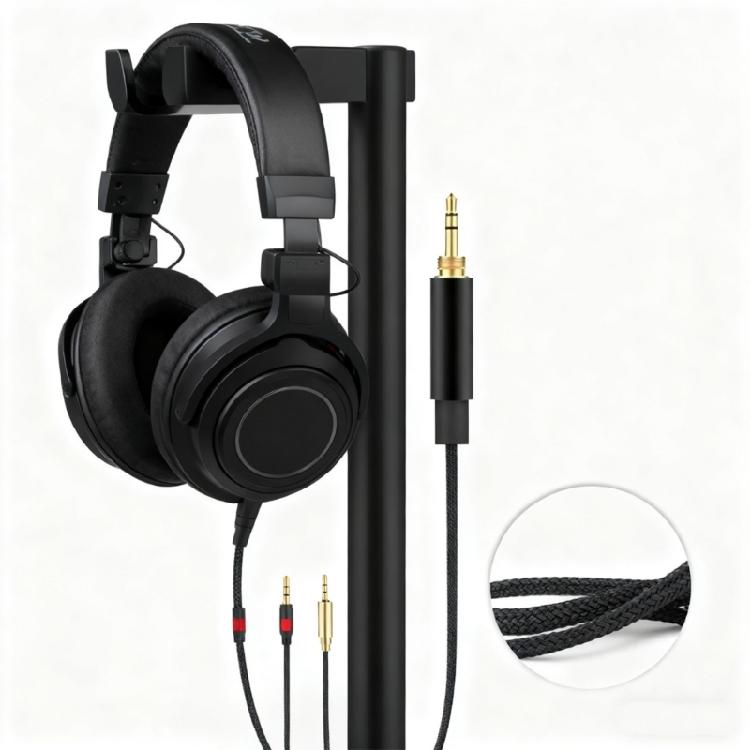 Wear Resistant Headphone Cable Heavy Duty Nylon Construction Easy Portability for HD580 HD600 HD650 HD660 HD660S