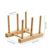 Kitchen Dish Drain Rack Dinnerware Storage Organizer Tray Plate Drying Shelf Wooden Book Cups Display Stand Drainer Holder