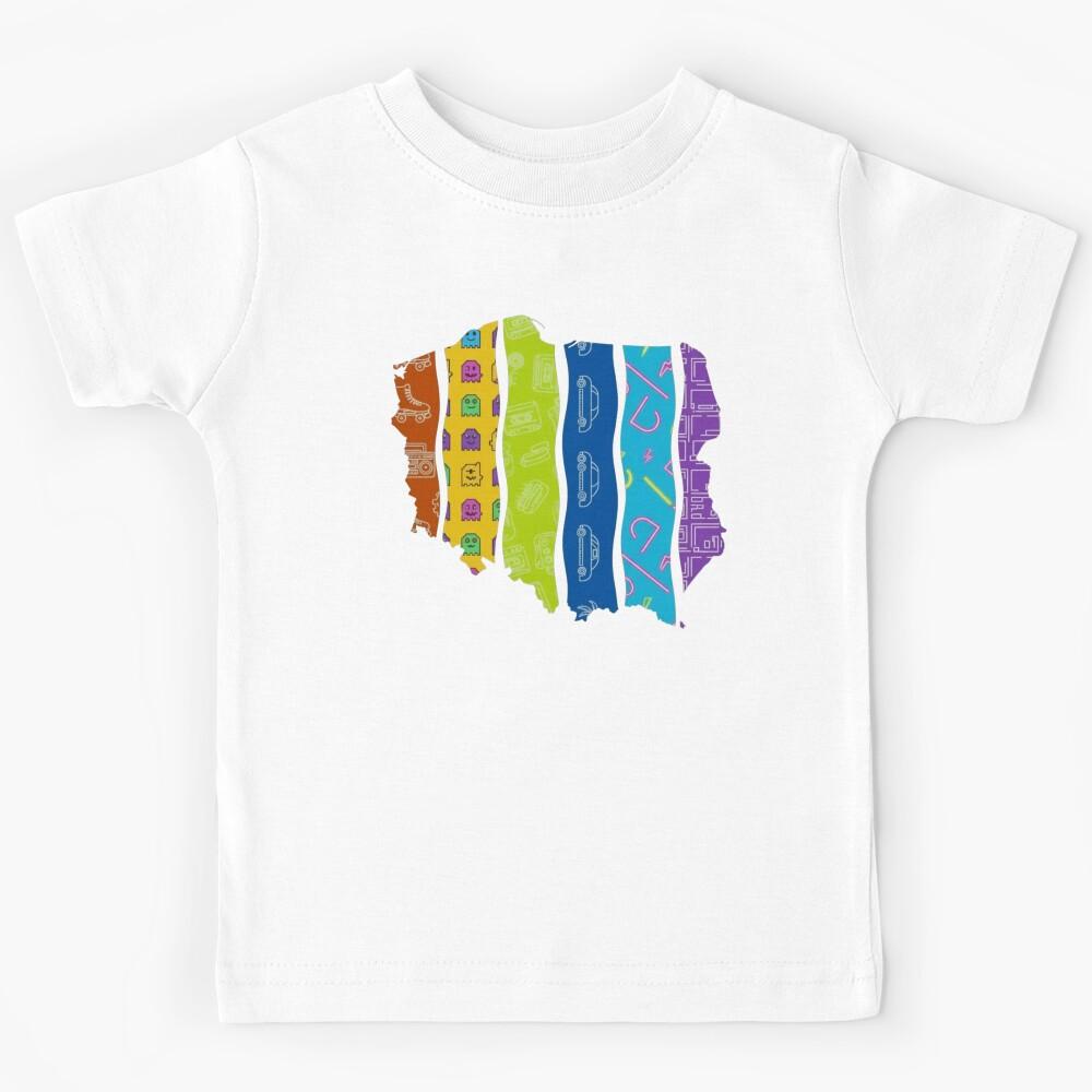Retro Poland Map Design – Polish Vaporwave Sunset Aesthetic Futuristic Landscape Kids T-Shirt 160