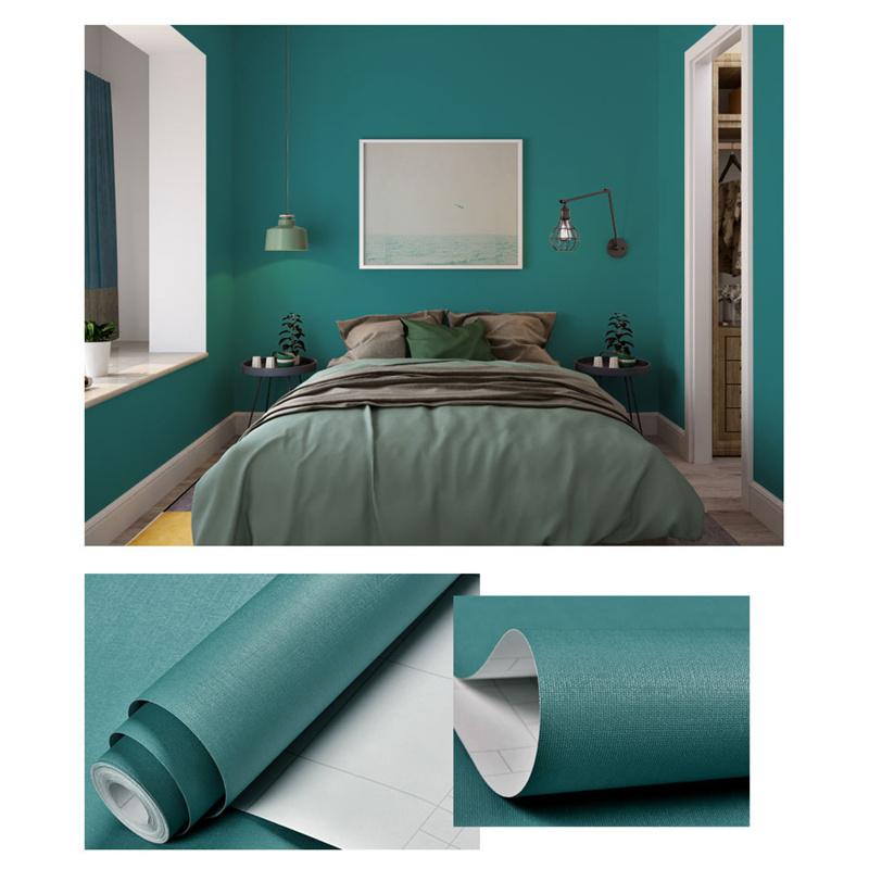 Samoprzylepna Wodoodporna Tapeta Jednolity Kolor Macaron Tapeta Sypialnia Salon Dekoracja DIY Remont Domu