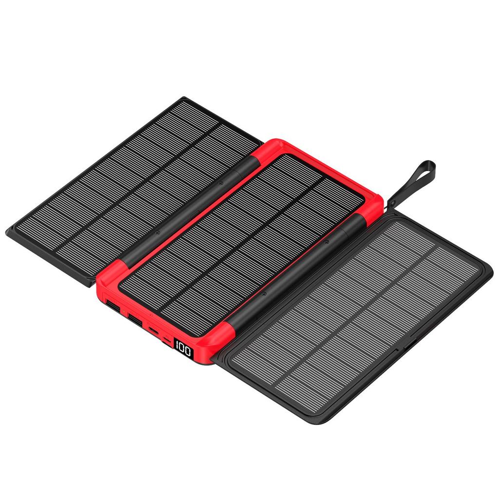 20000mAh Foldable Solar Power Bank – High-Capacity Portable Charger for Outdoor Camping