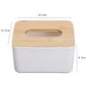 Nordic Bamboo Cover Tissue Box for Bedroom, Living Room, Hotel - Creative Desktop Napkin Storage with LOGO