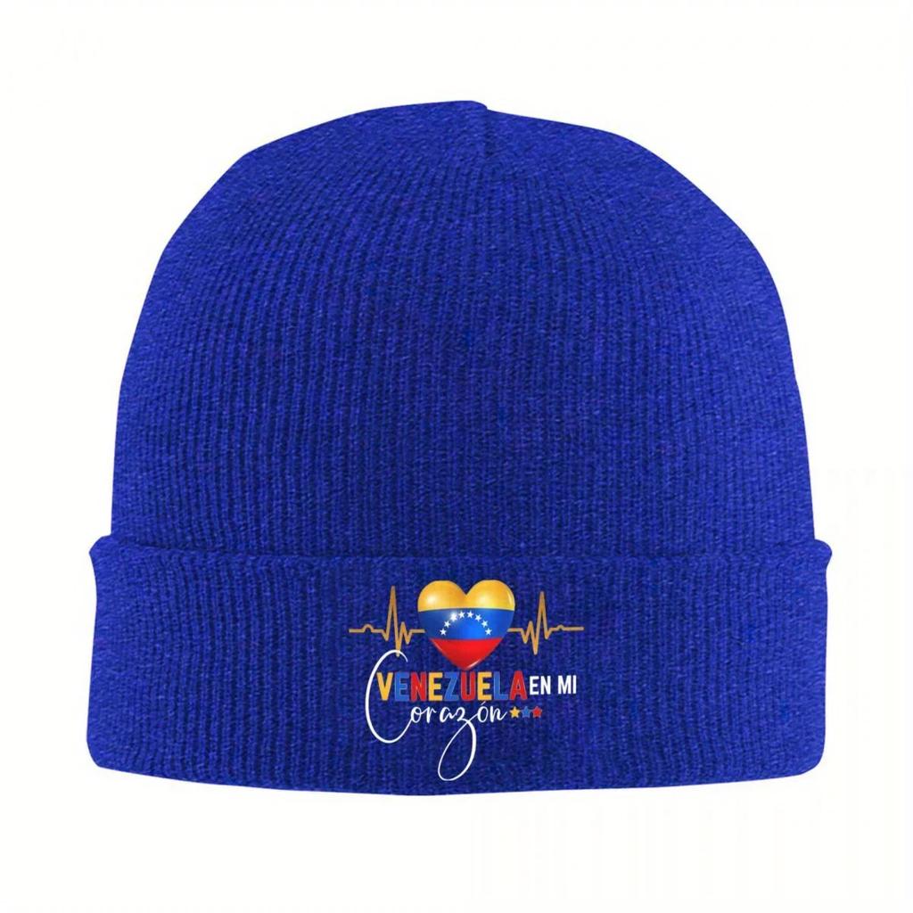 New Venezuela En El Corazon Venezuelan Pride Knitted Caps Womens Unisexs Beanies Autumn Winter Hats Casual Cap