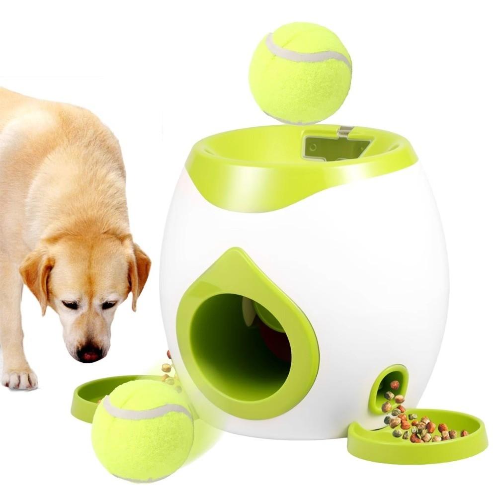 Pet Supplies 2 In 1 Pet Feeding Machine Automatic Interactive Toy Pet Training Machine Leak Food Treat Dispenser Dog Training