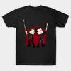 Asian Size Men Black Print T-shirt Negan And The Governor No-Cut Heat Transfer Print Cotton Tshirt