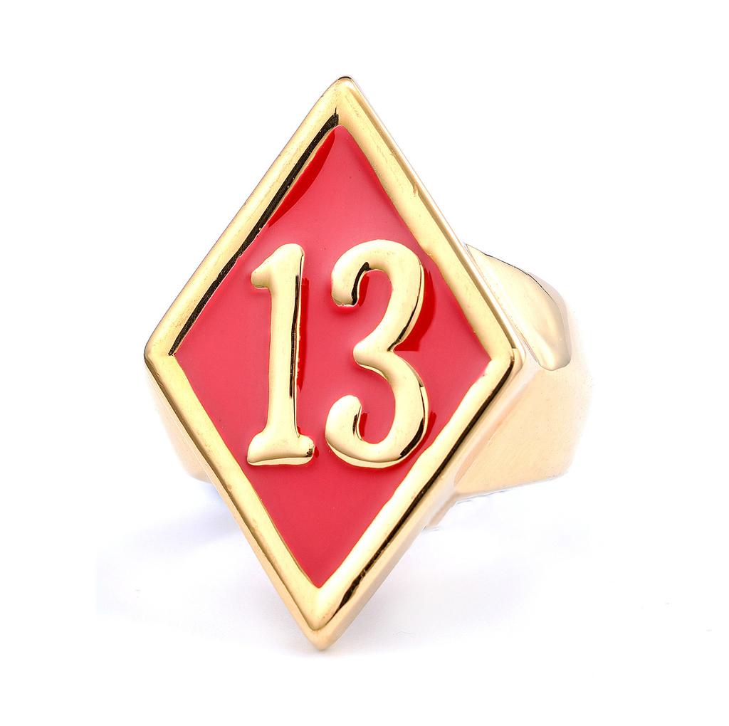 Trend Digital Faith Persönlichkeit Retro 316 Edelstahl Drachenklaue 13 Glückszahl Digital Titanstahlring