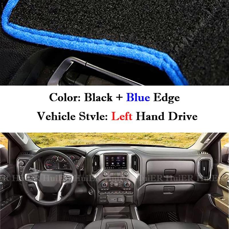 Car Dashmat Cover Dashboard Mat Protective Pad for Chevrolet Silverado GMC Sierra 2007-2013 Anti-Slip Mats Interior Accessories