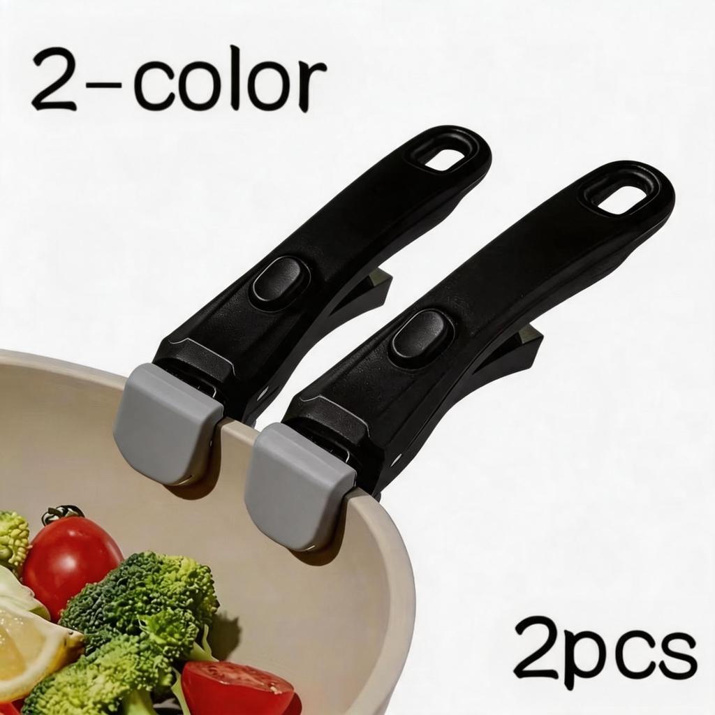 1/2pcs Detachable Pot Handle Versatile Pans Grip for Universal Pot Lifter Anti-scald Replaceable Clamp Kitchen Cookware Access