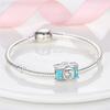 Decorative Beads Plata Originales Blue Series Beads For Charms Real Copper Bracelet Beads Jewellery Making Women'S Gift Idea