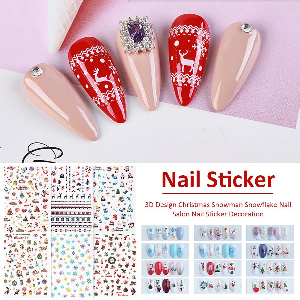 

Xmas Snowflake Nail Art Sticker Self-Adhesive Manicure Tool (1217) AU