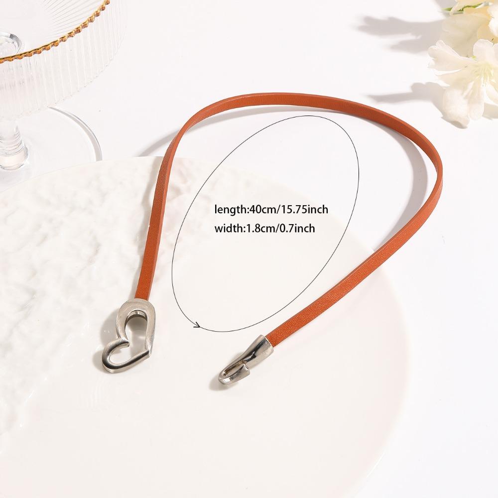 Schicht-Herz-Armband-Set Weiches Leder-Wickelband mit gebürbtem Metallverschluss Einzigartiges Modeaccessoire