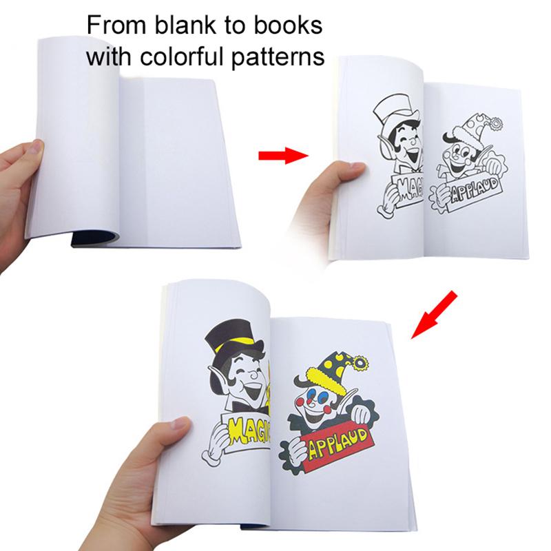 Magic Coloring Book Magic Tricks Magie Book Stage Prop Gimmick Mentalism Funny Simple Magic Props Suitable for Beginners TMZ