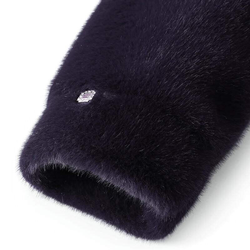 SIFONE Women's Warm Faux Mink Velvet Winter Coat