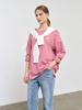 GENERALIDEA Unisex Long Sleeve Border T-Shirt [Mauve Pink] / Sbe1U01003