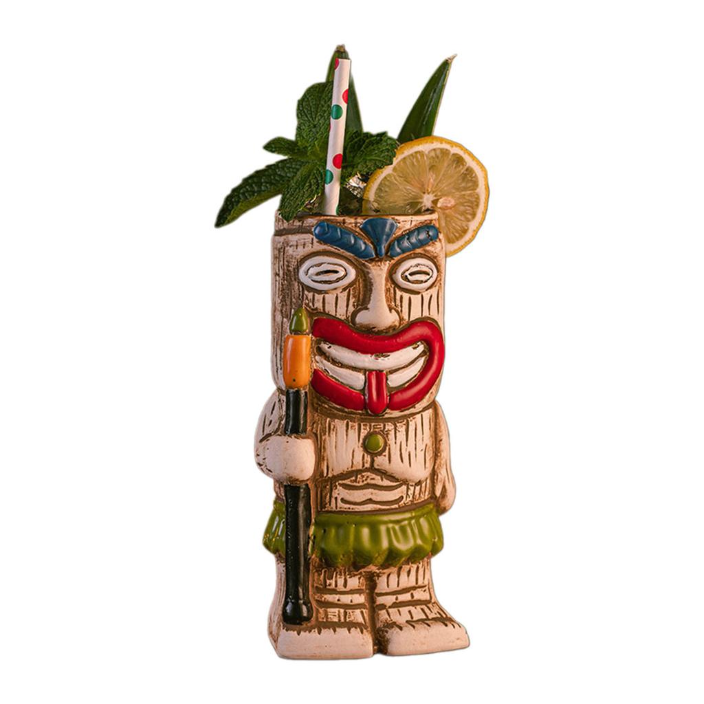 Creative Island Inspired Cup Whimsical Island Style Glass Cocktail Glass Hawaiian Party Tiki Mugs Drinkware for Parties