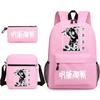 Large Capacity Schoolbag with Shoulder Strap; Student Three-piece Pencil Case Set