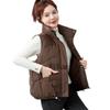 Simple and loose stand-up collar cotton vest women's short autumn and winter new thickened vest sports jacket