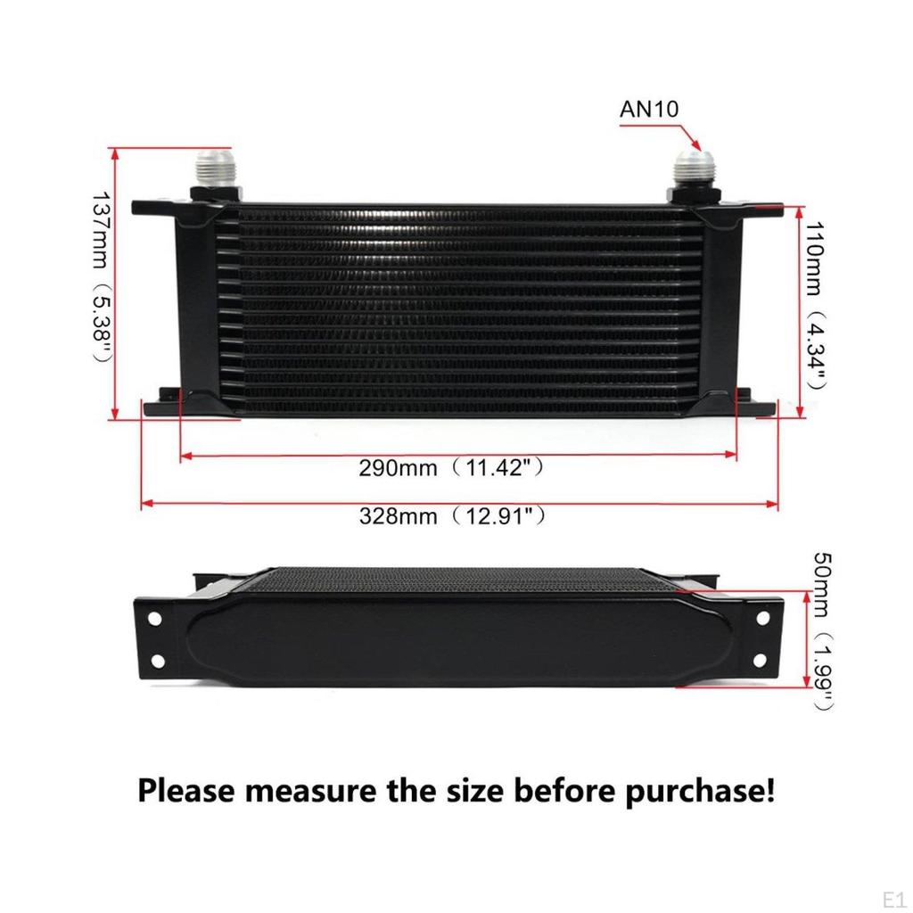 Universal AN10 Engine Oil Cooler Kit T-6061 Aluminum for Racing Street Cars High