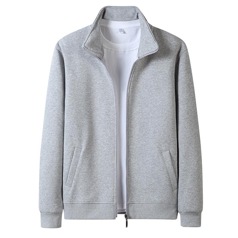 Fashion Men'sCollar Jacket for Spring Autumn Casual Windproof Sports Zipper Jacket Air Layer Fabric Single-layer Non Velvet