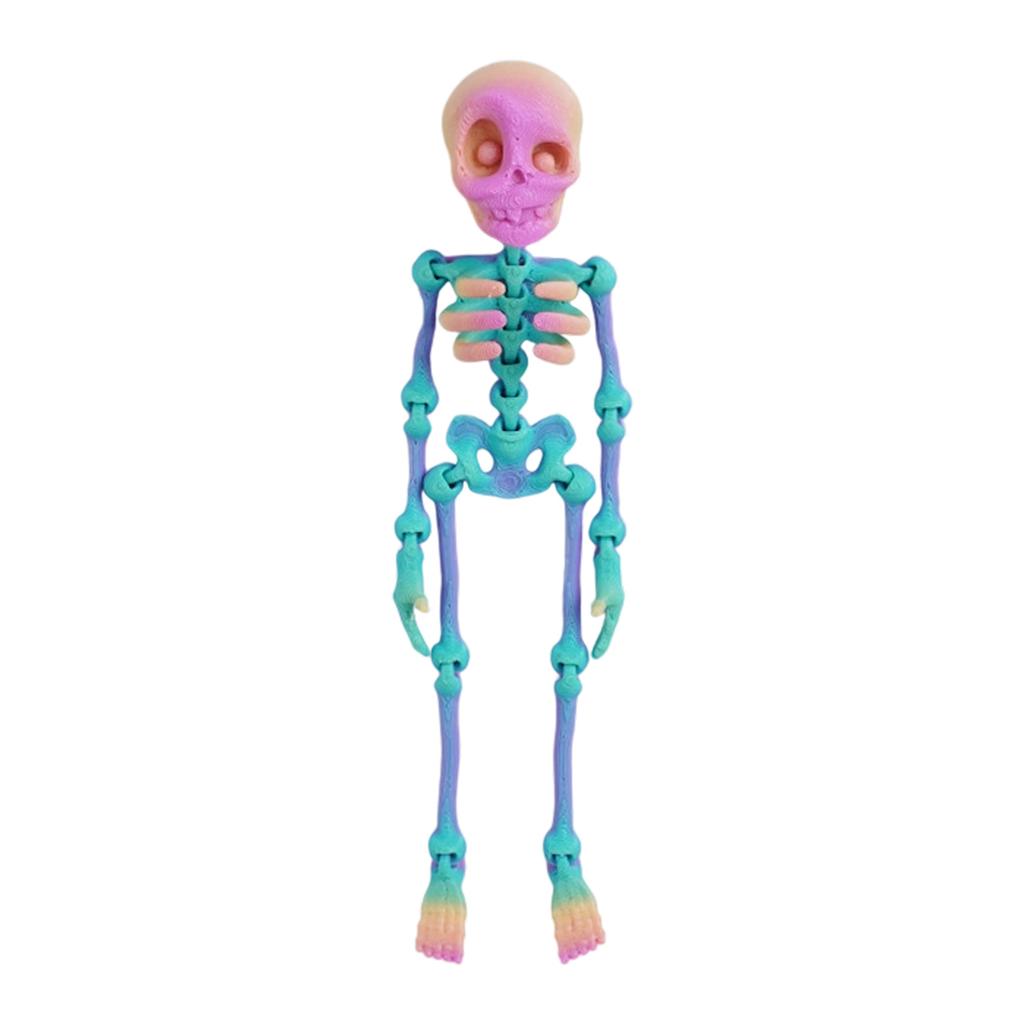 Skeleton Fridge Magnets with Movable Joints Poseable Magnetic Skeleton Figurine for Kitchen Home Halloween Decoration