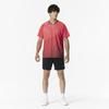 Mizuno Table Tennis Game Short JTTA Radiant Size M Shirt, Sleeve, Certified, Moisture-Wicking, Quick-Drying, Unisex, Red, 82JAB101,