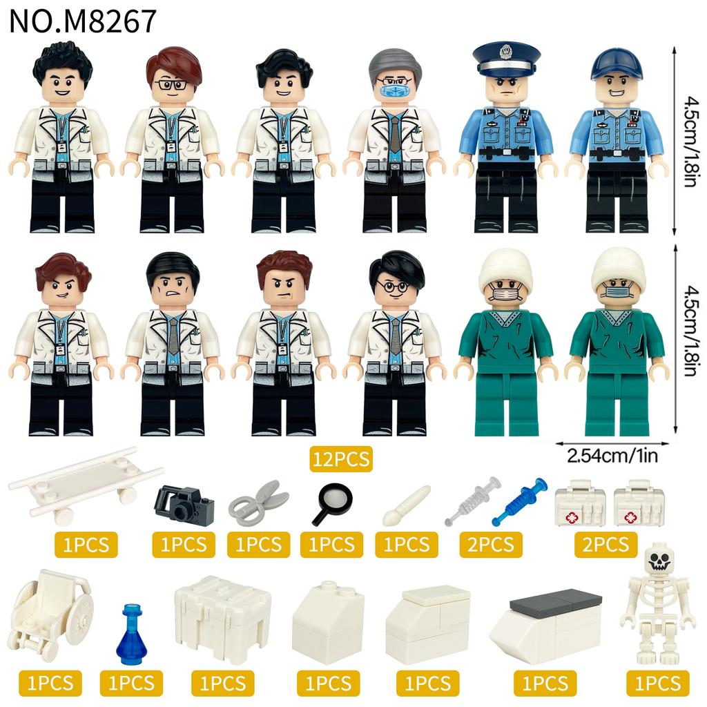 Figuras de Personas Profesionales Serie Ciudad - Juguete de Bloques de Construcción Oficial Forense