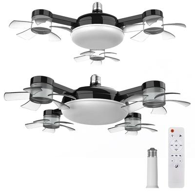Ventilador de Dron con Linterna LED Control Remoto Eléctrico Inalámbrico Ventilador Universal con Atenuación Ventilador de Dron para Comedor Dormitorio Sala de Estar