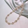 Color Freshwater Pearl Splicing Bracelet Women's Design Sense Crystal Winding Pearl Necklace