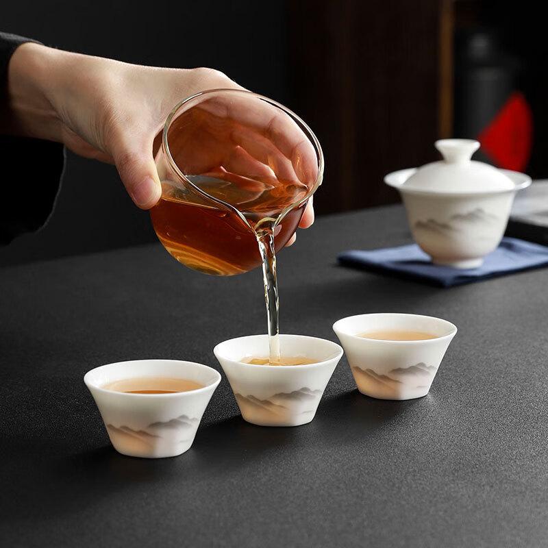 OIMG Ink Wash Porcelain Travel Tea Set