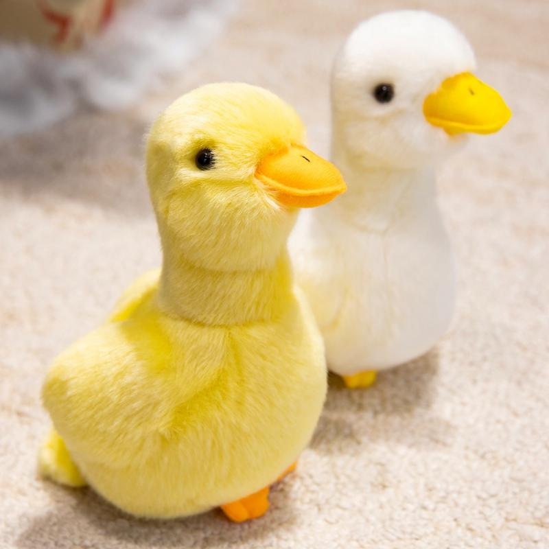 22cm Cute Lifelike Yellow Duck Plush Toy Simulation Long Hair Duck Plush Doll for Boys And Girls To Accompany Sleeping Gift