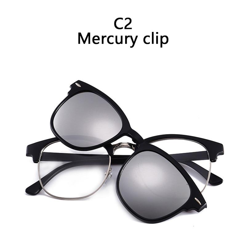Polarized Sunglasses Men Women 5 In 1 Magnetic Clip On Glasses Optical Prescription Eyeglass Frames Magnet Clips