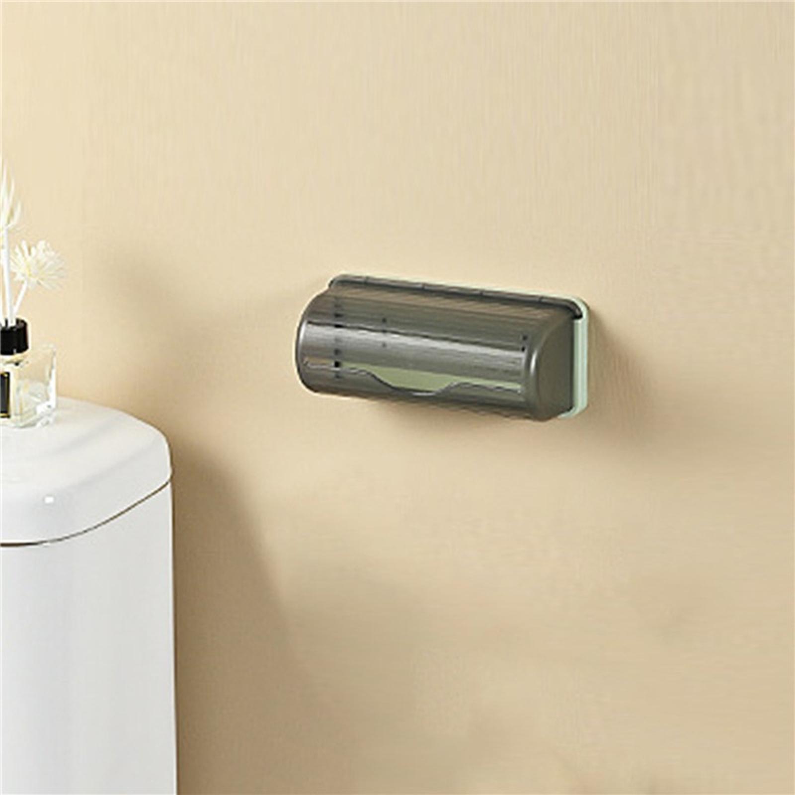 

Пластиковый ящик для хранения мусорных пакетов Настенный самоклеящийся диспенсер для мусорных пакетов Вытягивающийся съемный держатель для продуктовых пакетов Дом one size зелёный