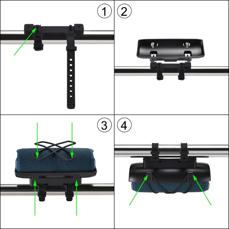 Adjustable Speaker Bracket For Cycling Enthusiasts For Multiple Sound Devices Up To 7.78inch Tubes