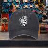 Sea Turtle Floral Washed Baseball Cap Adjustable Cotton Outdoor Casual Unisex Adult Hat
