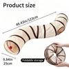 Fabric Tunnel Runner for Small Animals in Rooms, Arched Activity Passage with Suspended Toy Detail for Daily Exercise, Stalking and Rest Time