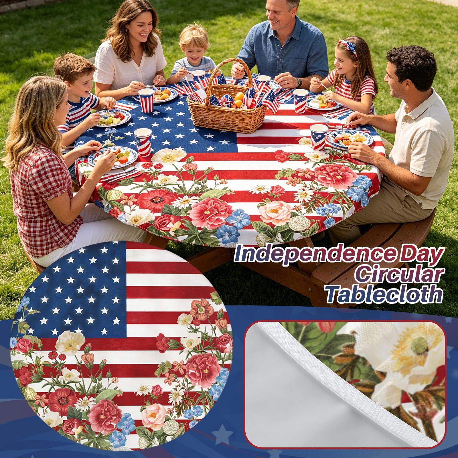 

Independence Day Party Tablecloth For Children, Patriotic Party Decorations, Disposable PE Tablecloth A красный