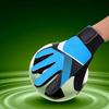 Kids Children Goalkeeper Glove NOn Slip Latex Soccer Finger Gloves(Blue S)
