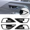 Carbon Fiber 4X Inner Door Handle Bowl Cover Trim For Subaru Crosstrek 2023 2024