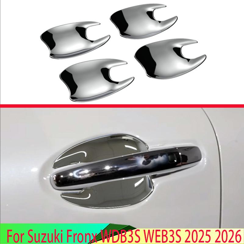 For Suzuki Fronx WDB3S WEB3S 2025 2026 ABS Chrome Door Handle Bowl Cover Cup Cavity Trim ert Catch Molding Garnish