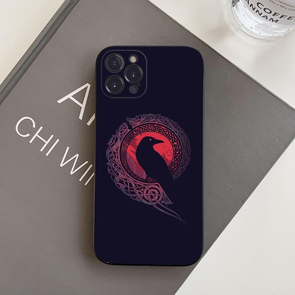 Raven Pattern Phone Case For iPhone 15 14 11 12 13 Mini Pro XS Max Cover 6 7 8 Plus X XR SE 2020 Funda Shell