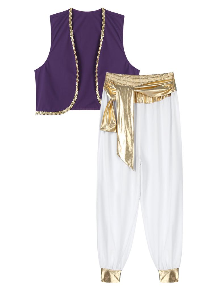 Pánský Dospělý Kostým Arabského Prince Cosplay Halloweenská Párty Vystoupení na Pódiu Oblečení