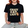 Crazy Cat Lady Kitten Halloween Cat Black T Shirt Gift For Friends