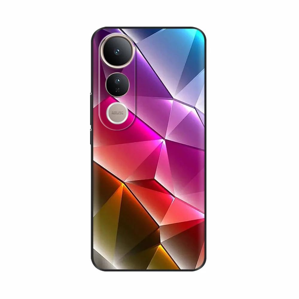 Fundas For Vivo V50 Lite 5G Popular Flowers Cartoon Soft Silicone Phone Back Cover For Vivo V50 V50 Lite 5G 4G Shell Casing Capa