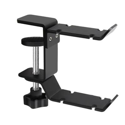 360 Degree Rotating Two Hook Headphone Stand with Cable Management for Desk Organization