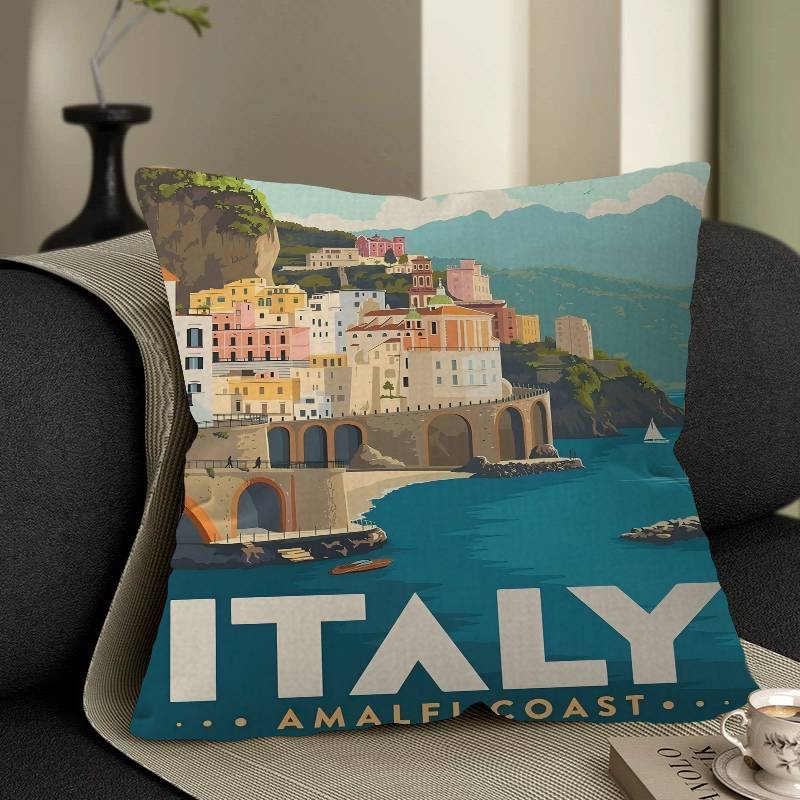 World Cities Travel Cushion Cover Pillowcase Upholstery Sofa Throw Pillow Home Decor Pillowcas
