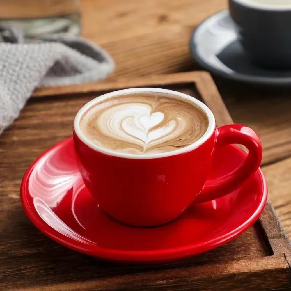 Ensfarget Cappuccinokopp 220ml Par Krus Flerbruks Tekopp Gave